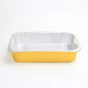 Reinforced Rectangle Aluminum Foil Containers with PP Plastic Lid Oven Safe Food Grade Disposable