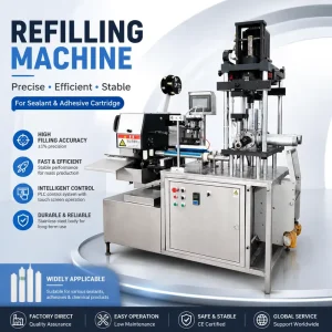 Reliable 0.4 0.8Mpa Refilling Machine Filling Capping Heavy Duty Filling Machine for Adhesive Workshops Efficient Machine