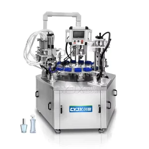 Rotary Disc Multifunctional Perfume Bottle Filling, Sealing and Capping Machine