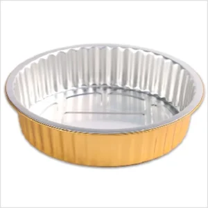 Round 2000ml Aluminum Foil Baking Container with PP Lid