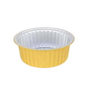 Round 2000ml Aluminum Foil Meal Prep Containers with Foil Lid, PET Lid, PP Plastic, 200 Pieces