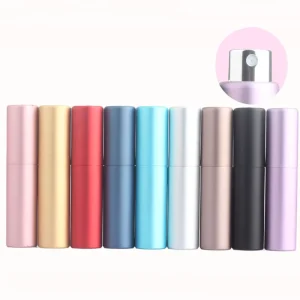 Round 5ml 10ml Twist up Metal Spray Bottle 8ml Aluminium Portable Refillable Perfume Atomizer