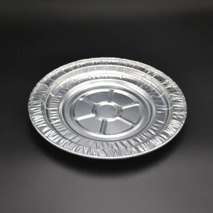 Round Disposable Aluminum Foil Meal Prep Container Food Storage Bowl for Freezer and Cold Storage