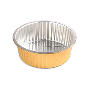 Round Food Processing Disposable Aluminum Foil Containers with Foil Lid Microwavable & Leak Proof Food Grade
