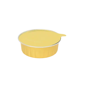 Round Pet Food Aluminum Foil Container with Foil Lid and PP Lid, Oven Safe