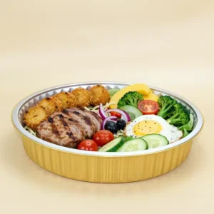 Round Rectangle Aluminum Foil Lid Food Grade PET Plastic Oven Safe Containers, 4000ML