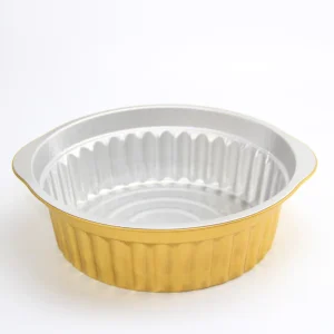 Round Reusable 10lb Tie Disposable Aluminum Foil Containers with PP Lid Flour Sack Storage with Aluminum Foil Lid
