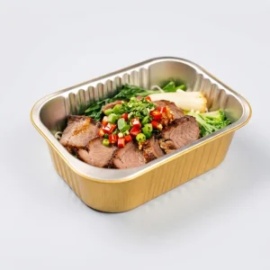 Sealable Food Grade Disposable Rectangle Aluminum Foil Containers with PP Lid Oven Safe for Plant Processing