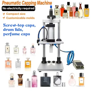 Semi-Automatic Bottle Plug and Cork Capping Machinery for Inner Cap, Perfume Collaring, and Crimping