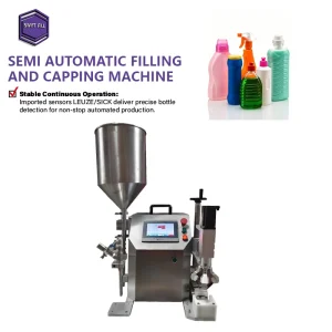 Semi-Automatic Filling and Capping Machine with 1% Stainless Steel for Glass Bottles and Small-Batch Production