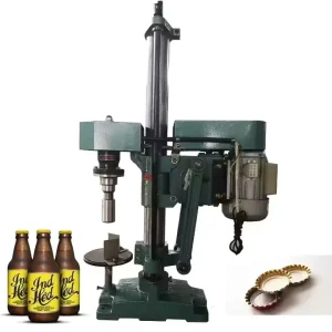 Semi-Automatic Glass, Plastic, and Metal Bottle Crown Cap Sealing Machine