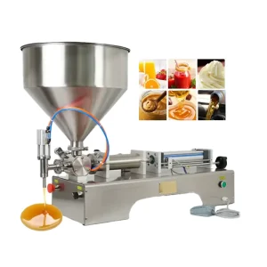 Semi Automatic Horizontal Pneumatic Liquid Paste Cream Filling Machine Piston Shampoo Cosmetic Cream Small Bottle Honey