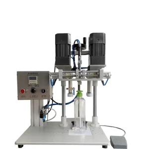 Semi-Automatic Pneumatic Capping Machine for Plastic Bottles, Electric Driven, for Food Packaging