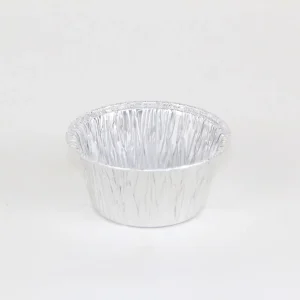 Silver Food Grade Oven-Safe Aluminum Foil Containers, 50ml-200ml, Mini Round Pans with Lid