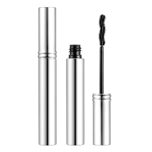 Silver Metal Mascara Tube with Brush Head Plastic Tube Packaging