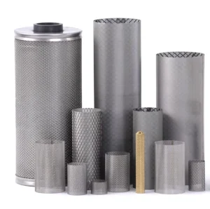 Sintered Stainless Steel Mesh Filter Tube Customizable Reusable 304 316 Grade 2B Surface Finish