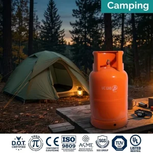 Small Portable LPG Gas Cylinder 12.5kg for Home Cooking, Camping, and Barbecue