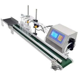Small Scale 4 Nozzle Automatic Liquid Filling Machine with Conveyor