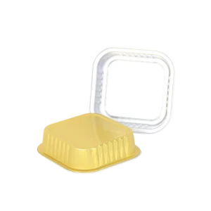 Square Aluminum Foil Baking Containers with Foil Lid Oven Safe Food Grade