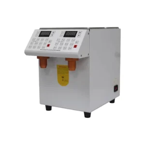 Stainless Steel Motorized Fructose Syrup Dispenser, 5L + 5L Capacity, for Bubble Milk Tea