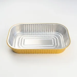 Sterilizable Rectangle Aluminum Foil Containers with PP Lid, Microwavable and Oven Safe, for Food Processing