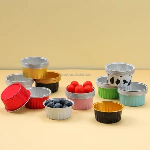 Takeaway Disposable Round Aluminum Foil Tray Lunch Box Container