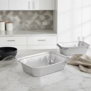 Takeaway Tin Box Food Tray Baking Roasting Silver Aluminium Foil Container for Fast Food