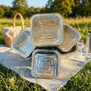Thickened Food-Grade Leakproof Disposable Aluminum Foil Container for Restaurant Takeaway Packaging