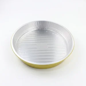 Topwell Disposable 3820ml PP Plastic Bowl Gold Aluminum Foil Plastic Lid Pulp Moulding Food Grade Food Packaging Container Model