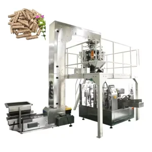 Vertical Bag Forming Filling and Sealing Machine for 15-25 kg Wooden Pellets