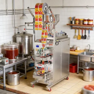 Vertical Pillow Type Automatic Paste Filling and Bagging Machine, 20-3000ml
