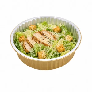WB Round 2000ml Gold Sealable Aluminum Foil Container Foil Tray Plate for Supermarket Meat with PP Lid with 4 Kinds of Depth
