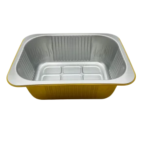 XinBaiLi 1800ML Eco Friendly Food Grade Aluminum Foil Takeaway Containers Custom Logo Color Disposable Lunch Box Foil Lid