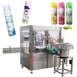 YB QW2 Easy to Operate Automatic Perfume Aerosol Tin Can Spray Filling Making Capping Packing Machine High Quality