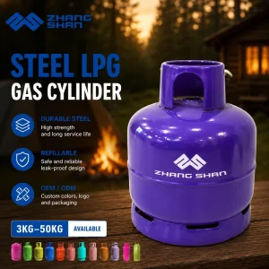 Zhangshan Leak Resistant Portable Steel Welded Home Cooking LPG Gas Cylinders Small Gas Tanks Camping Lpg Gas Cylinder